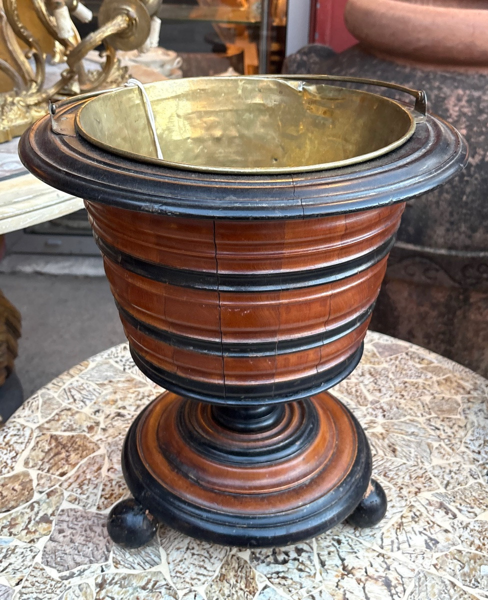 19th Century Dutch Basket In Exotic Wood -photo-4
