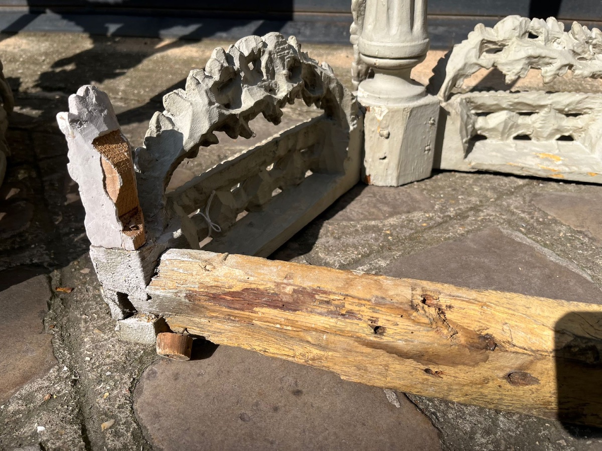 Pair Of 1/2half Moon  Consoles  French XVIII Eme Century  Louis XVI -photo-1