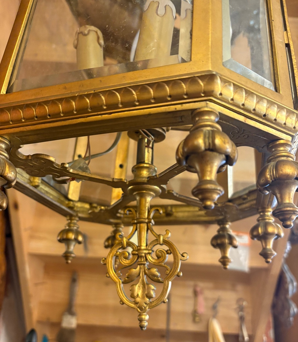 Gilt Bronze Lantern In The Neo-oriental Style, Late 19th Century -photo-2