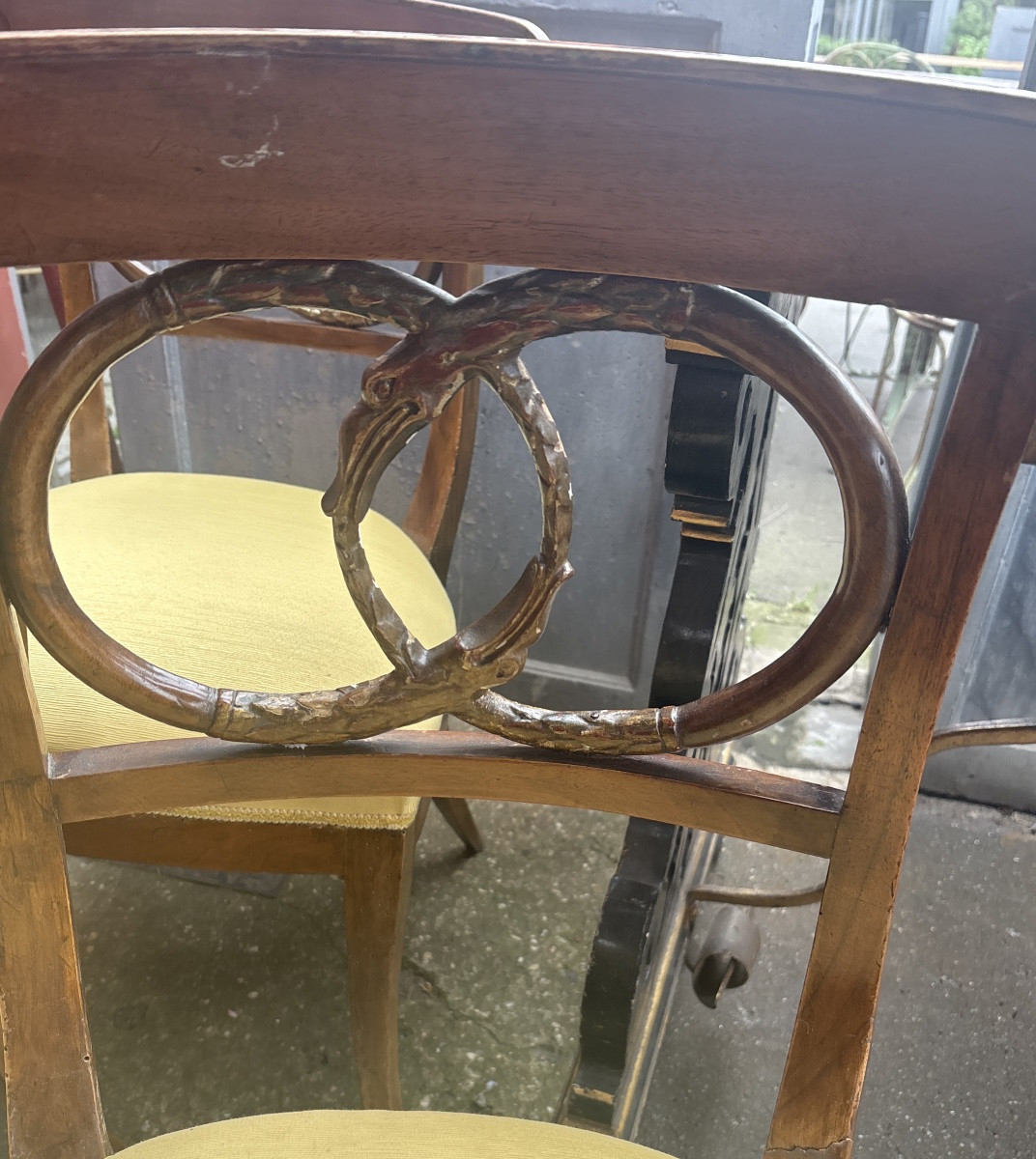 Set Of 7 Chairs, Early 19th Century, Walnut, Italy -photo-1