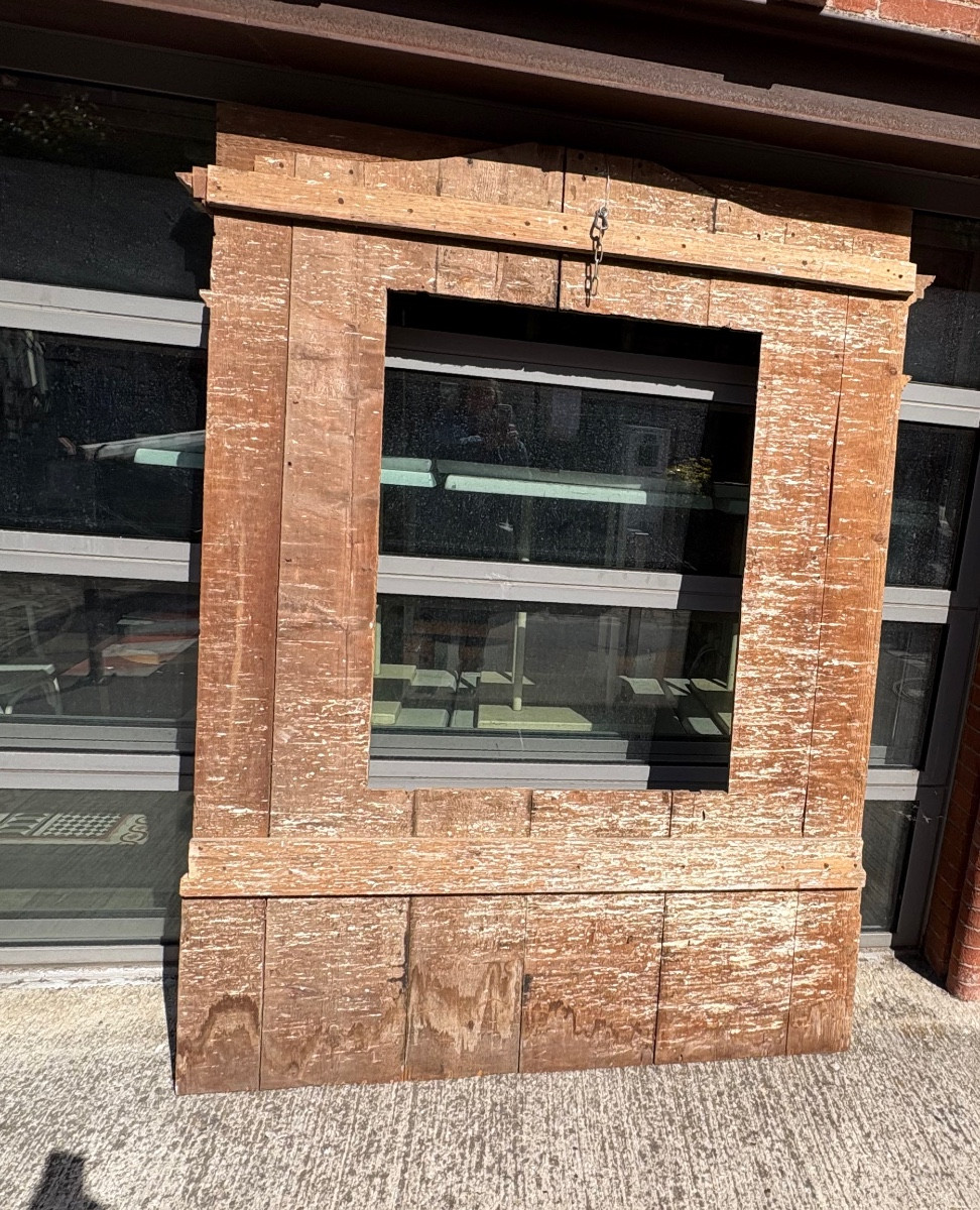 Encadrement ou panneau de boiserie Italie début XIX EME décor faux marbre -photo-4