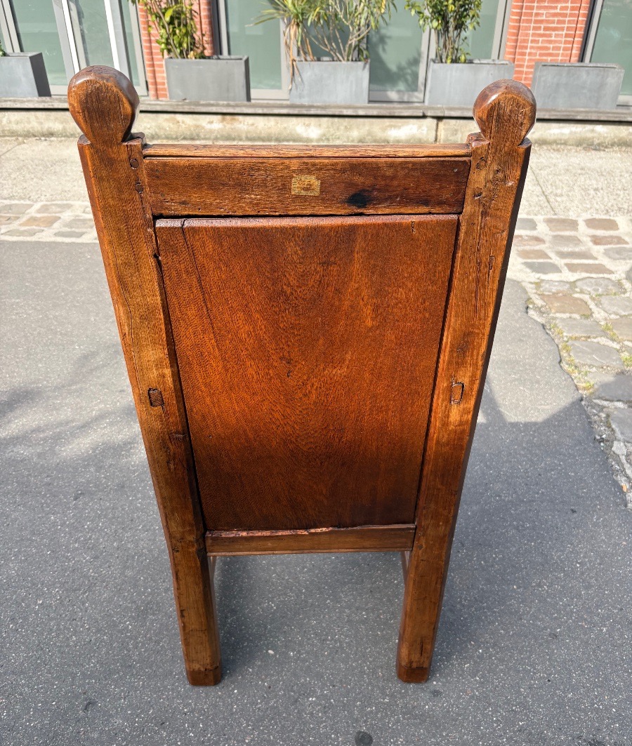 Fauteuil en bois art populaire 19 EME châtaigner-photo-3