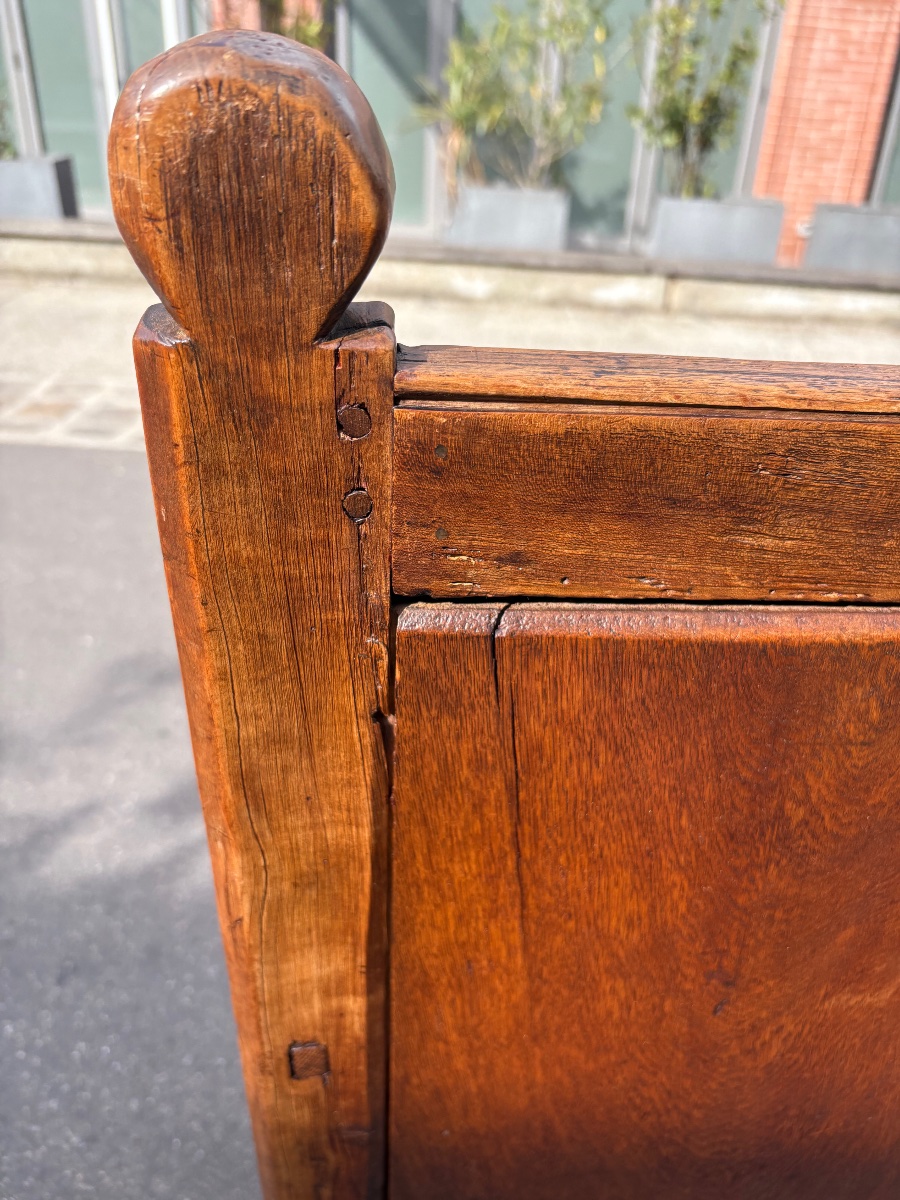 Fauteuil en bois art populaire 19 EME châtaigner-photo-1