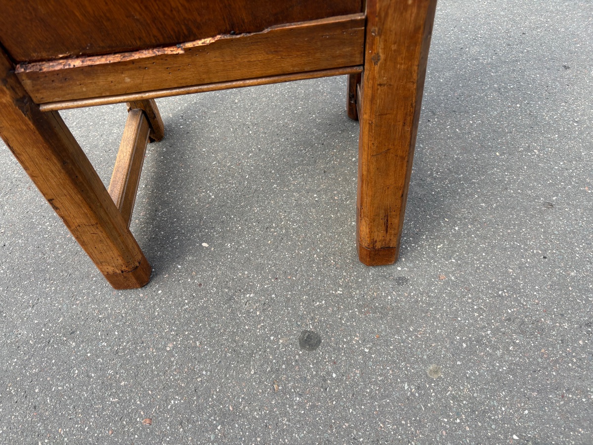 Fauteuil en bois art populaire 19 EME châtaigner-photo-2