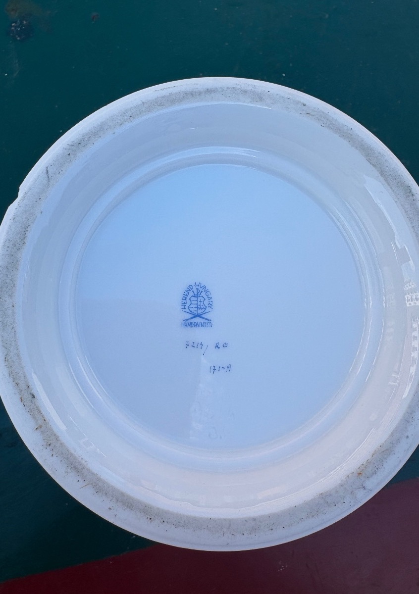 3 Porcelain Cache Pots By Herendt XX Eme-photo-2