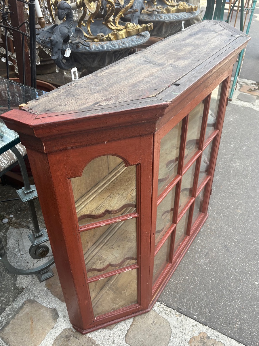Vitrine hollandaise bois laqué sang de bœuf XVIII EME  -photo-2
