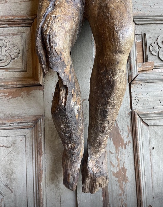 Sculpture  de Christ  en bois  Espagne  XIV EME siècle-photo-4