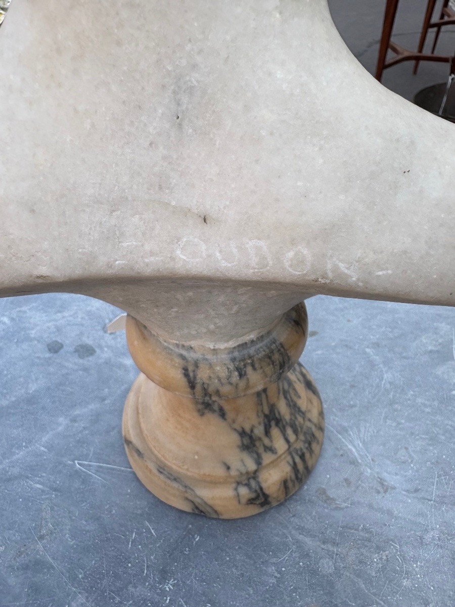 Buste en marbre de carrare du XIX EME d’après Houdon -photo-3