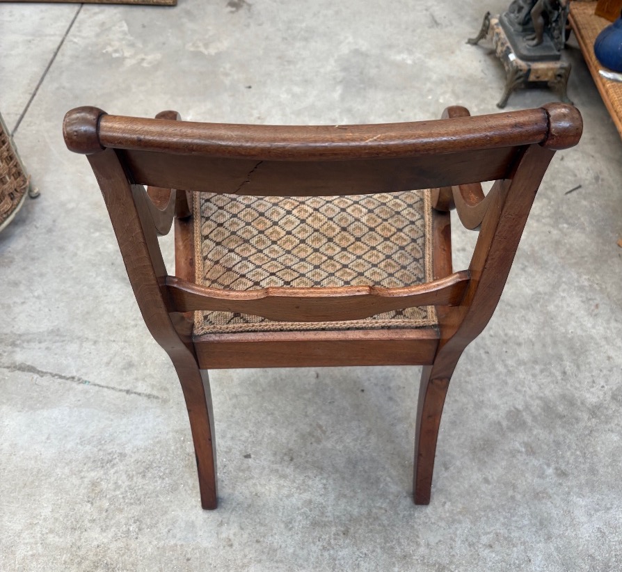 Fauteuil d’enfant en acajou  d’époque restauration  XIX EME -photo-3