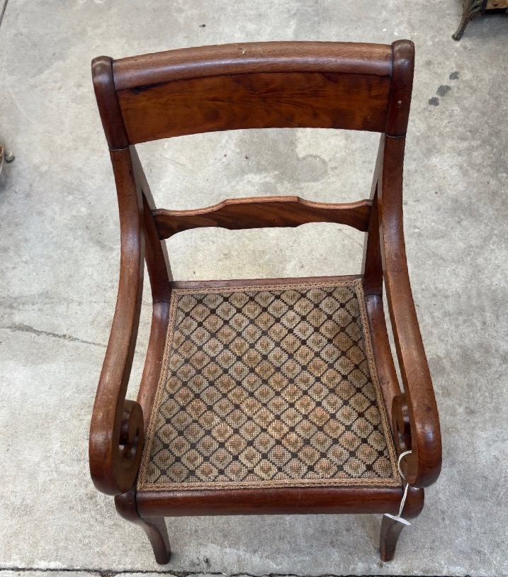 Fauteuil d’enfant en acajou  d’époque restauration  XIX EME -photo-2