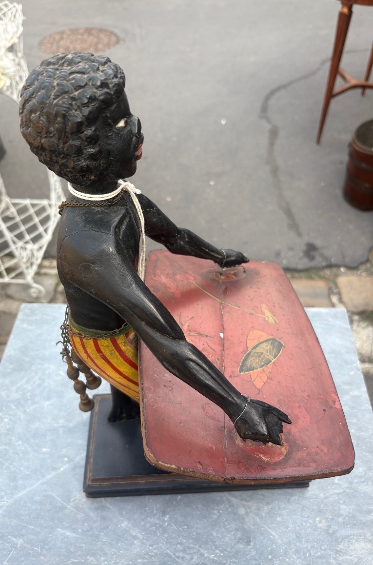 Card Holder Or Silent Servant Depicting A Moor, Mid-19th Century   -photo-2