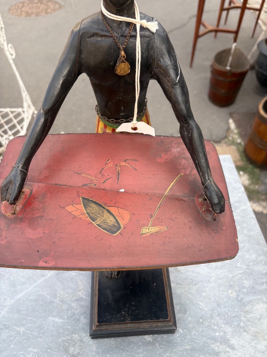 Card Holder Or Silent Servant Depicting A Moor, Mid-19th Century   -photo-3