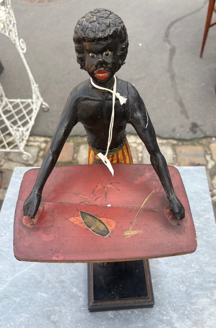 Card Holder Or Silent Servant Depicting A Moor, Mid-19th Century   