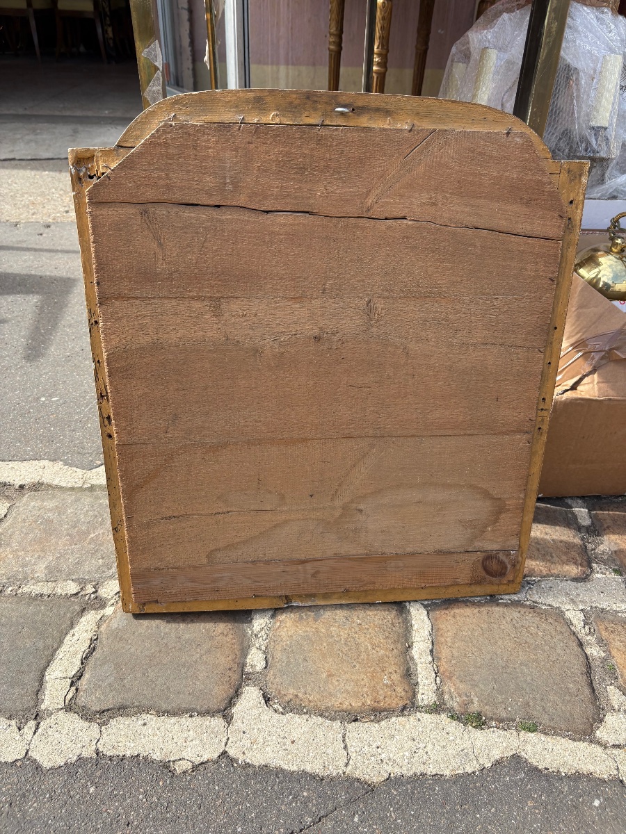 18th-century Regency-style Mirror With Mercury-gilded Wood      Eme-photo-3