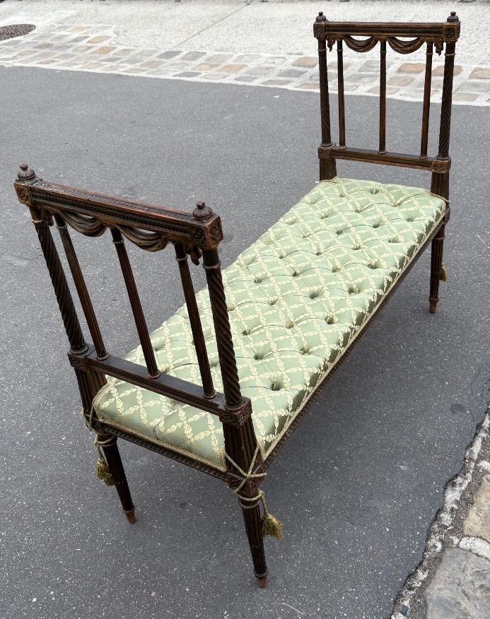 19th-century Bench With Louis XVI-style Legs -photo-2