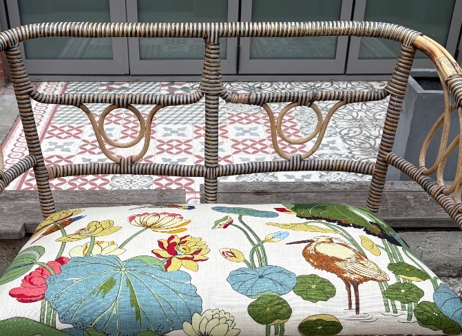 Early 20th-century 2-seater Rattan Bench -photo-3