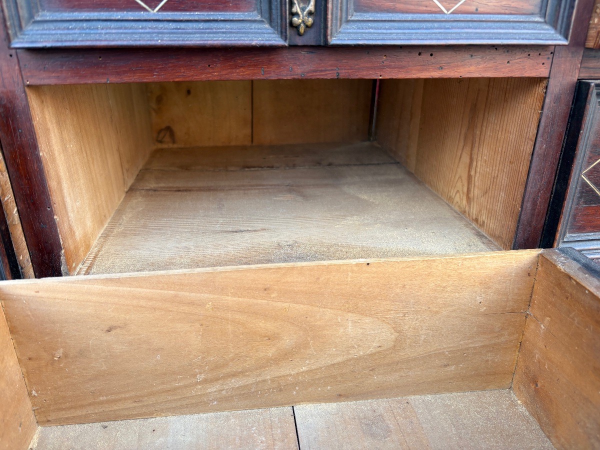Cabinet  à tiroirs noyer et palissandre  XVII EME Flandres -photo-3