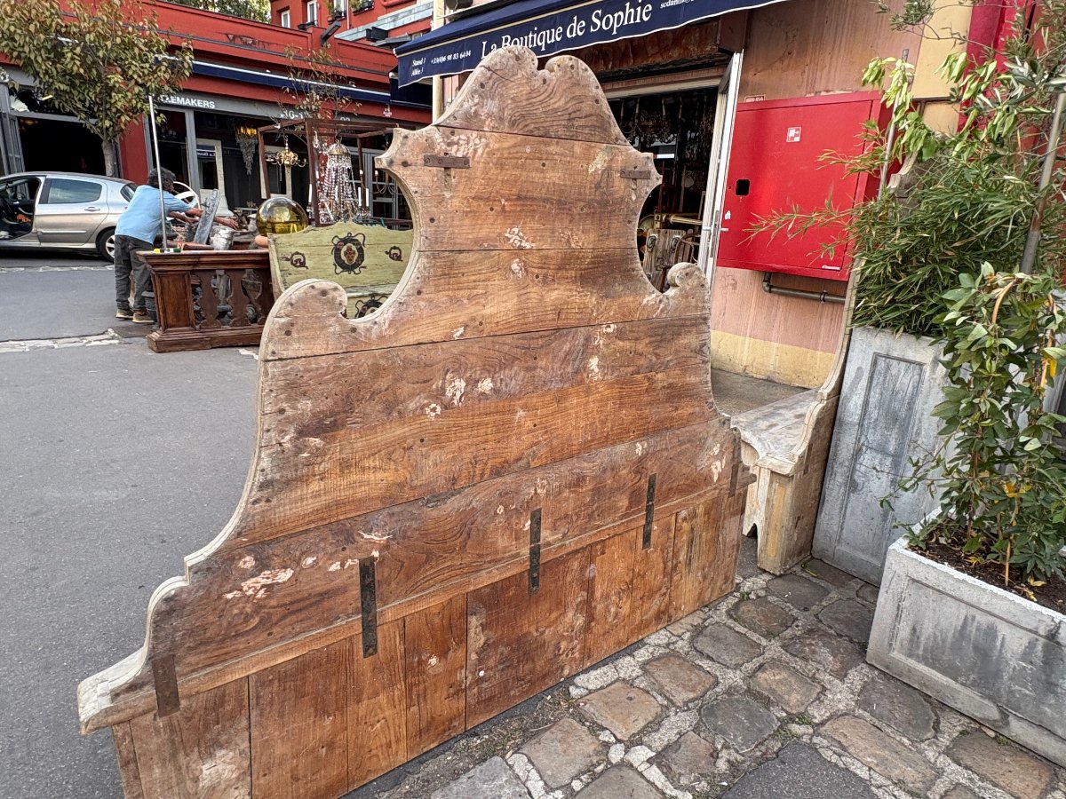 Pair Of Wooden Storage Benches From The Late 18th To Early 19th Century -photo-4