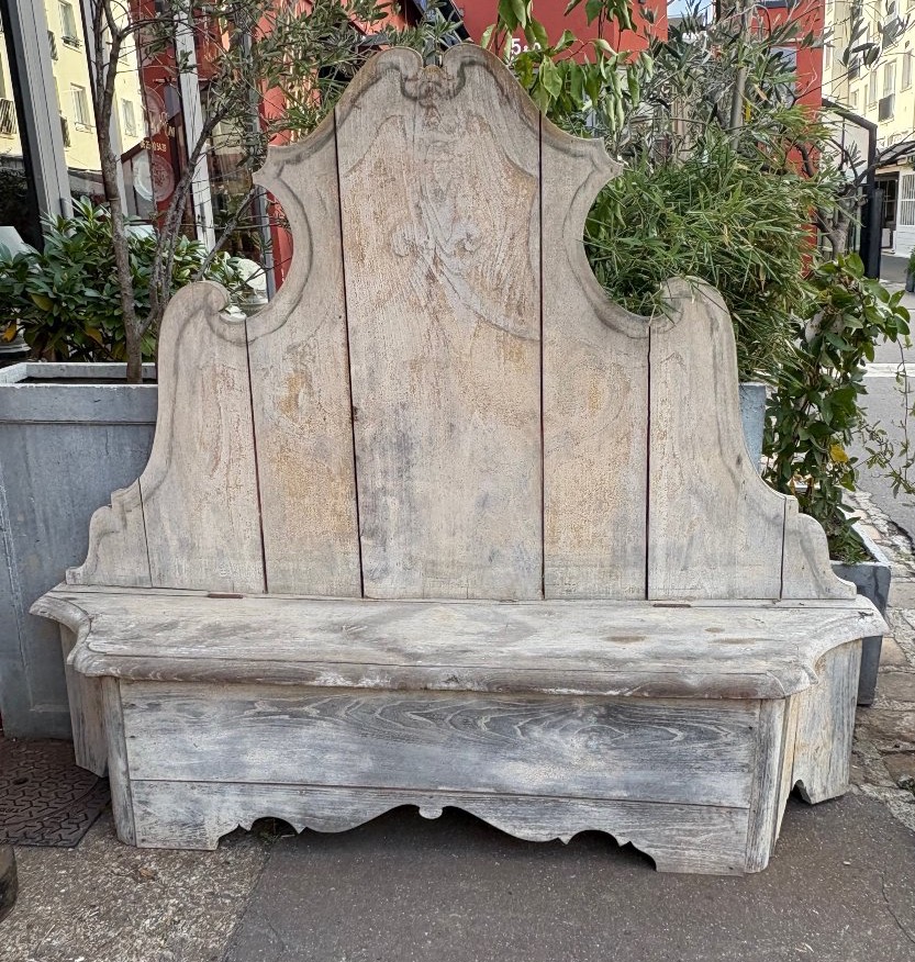 Pair Of Wooden Storage Benches From The Late 18th To Early 19th Century -photo-2
