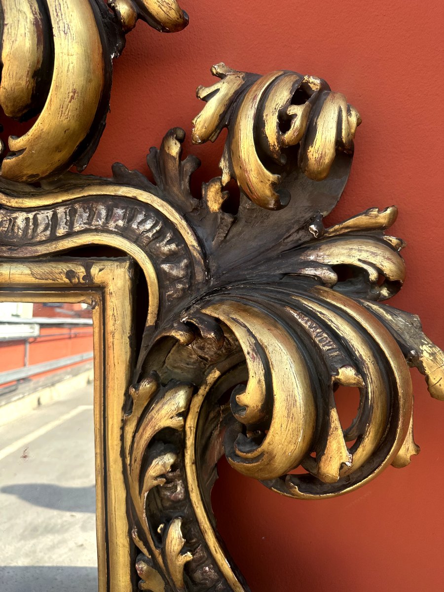 Important 19th-century Baroque-style Mirror-photo-2