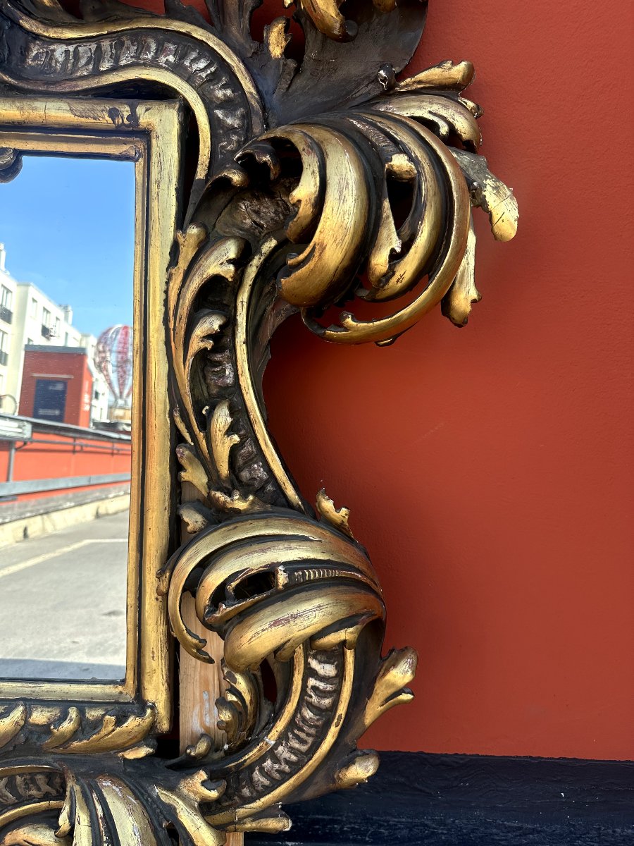 Important 19th-century Baroque-style Mirror-photo-4