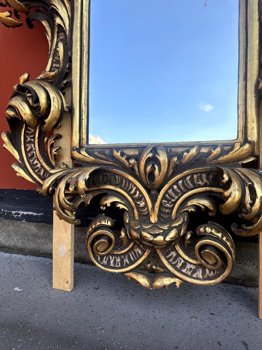 Important 19th-century Baroque-style Mirror-photo-2