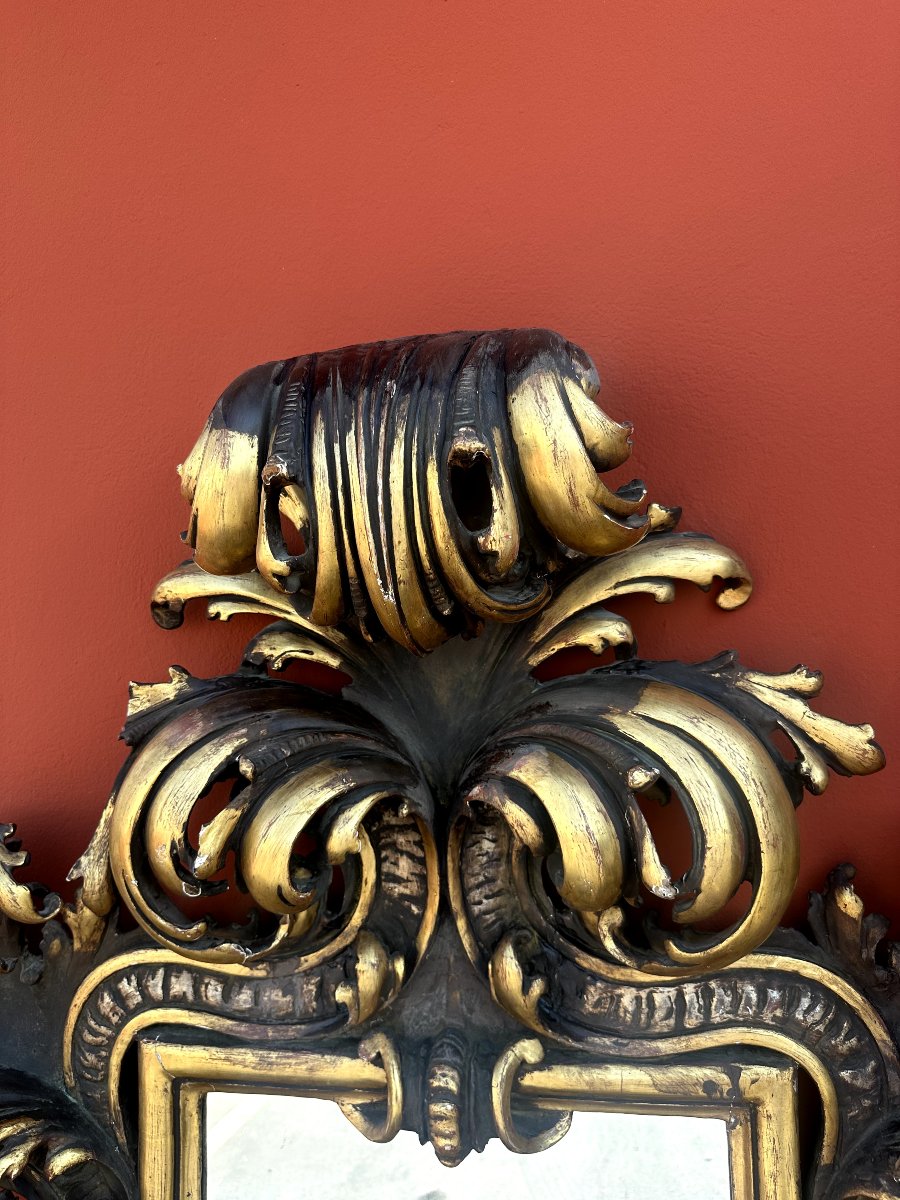 Important 19th-century Baroque-style Mirror-photo-3