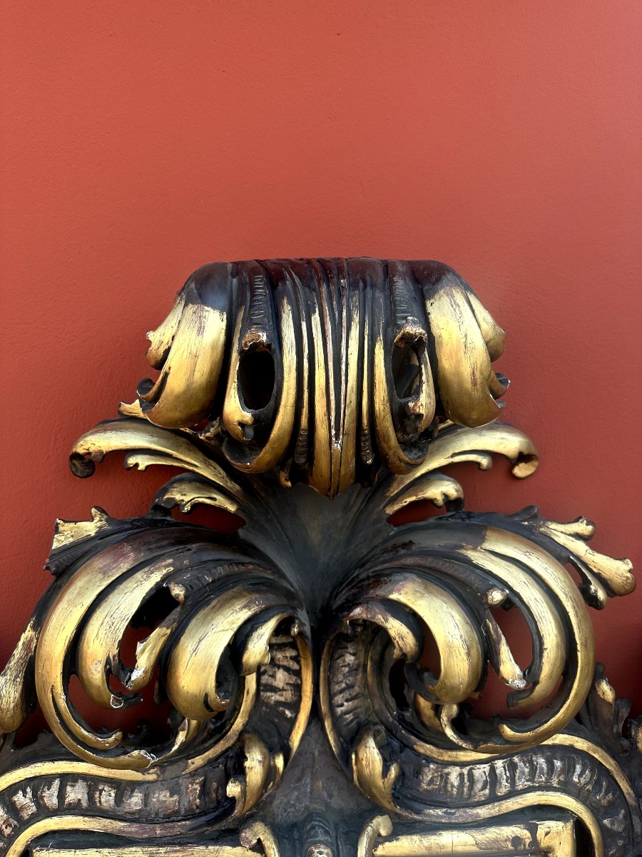 Important 19th-century Baroque-style Mirror-photo-4