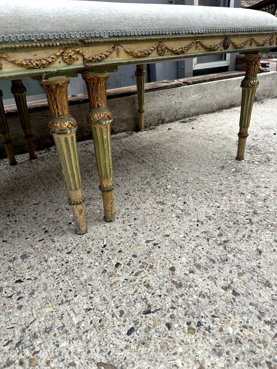 Louis XVI-style Bench, Italy, Mid-19th Century-photo-2