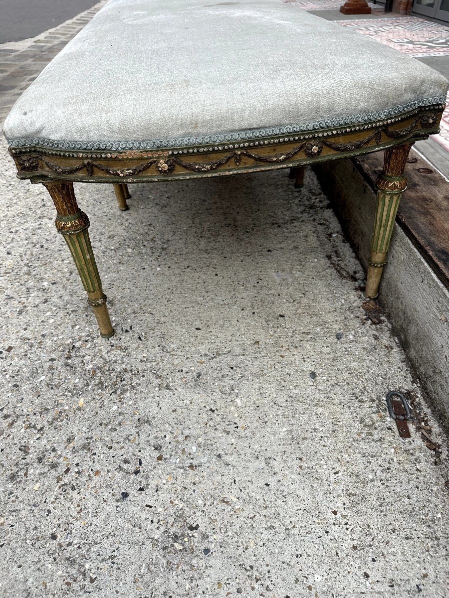 Louis XVI-style Bench, Italy, Mid-19th Century-photo-4