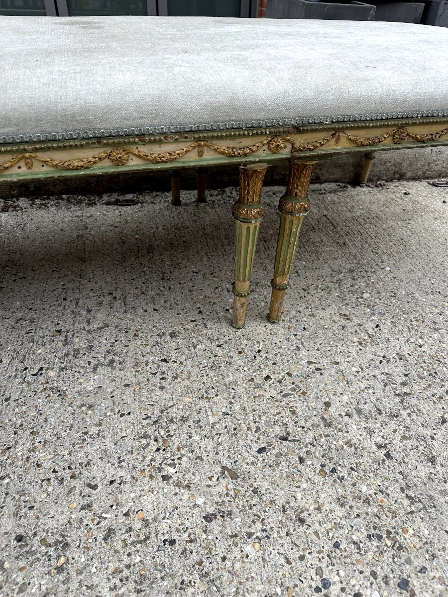 Louis XVI-style Bench, Italy, Mid-19th Century-photo-2