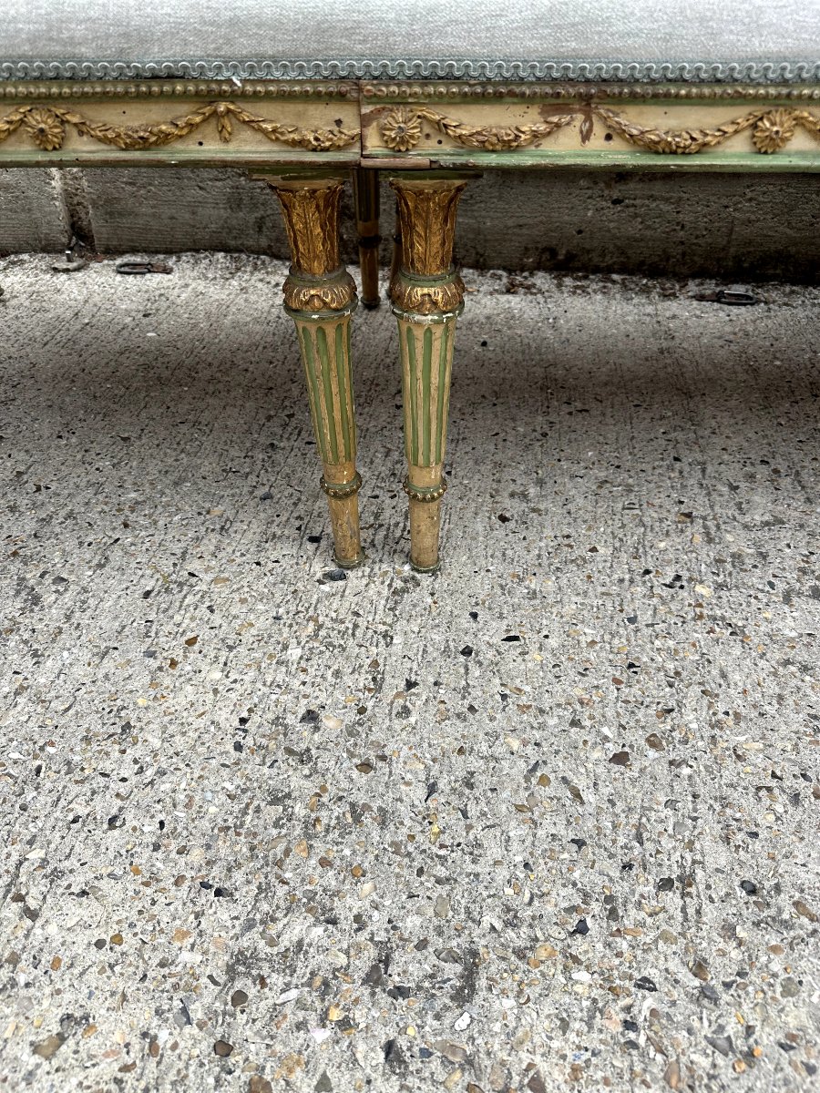 Louis XVI-style Bench, Italy, Mid-19th Century-photo-3