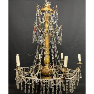 Lustre génois fut bois doré début XIX EME lumières 