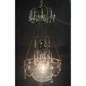 Petit lustre  bronze milieu  XX EME style baltique 1 lumière 