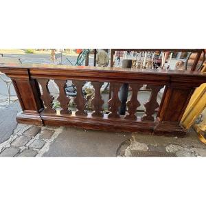 Balustrade  double face en bois patiné fin XVIII EME  Italie