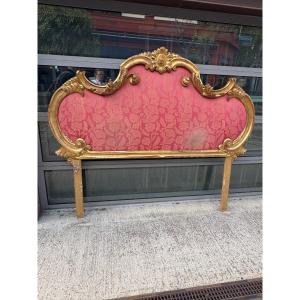 Tête de lit en bois doré XIX EME Italie style baroque 