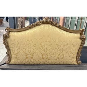 Gilded Wood Headboard With Putti, 18th Century, Eme Italy