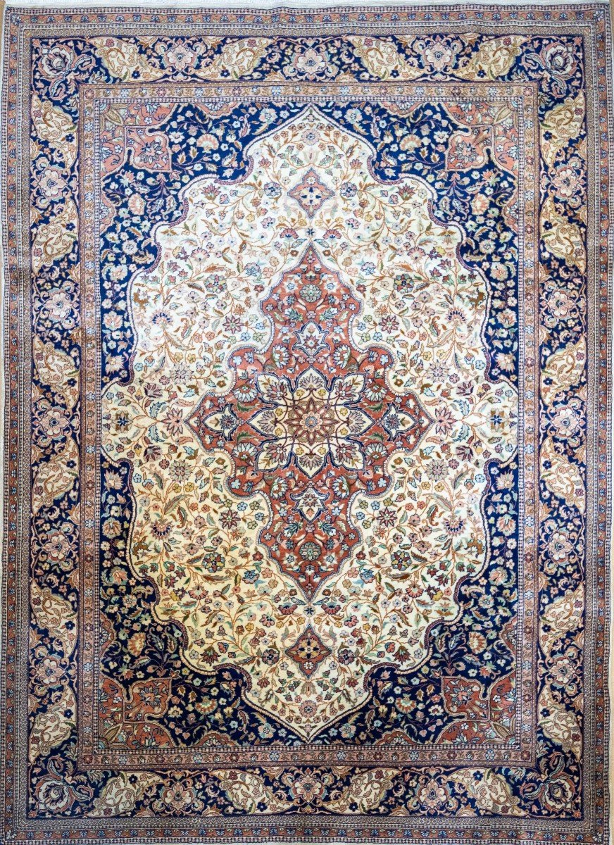 Tapis Afghan Khanmohammadi – Noué Main – Laine Vierge – 197x149 Cm – Rouille
