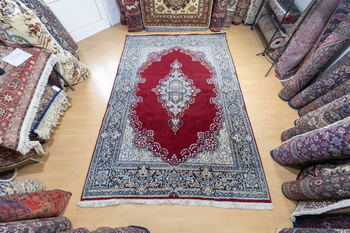 Tapis Coureur Kirman Persan Ivoire – 2'6" X 12' – Laine Nouée Main – Neuf