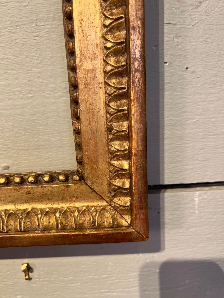 Frame In Golden Wood Louis XVI 18th Century-photo-1