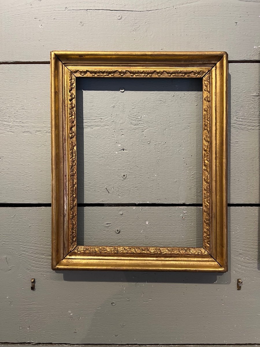Pair Of Golden Wood Frames Italy 18th Century-photo-2