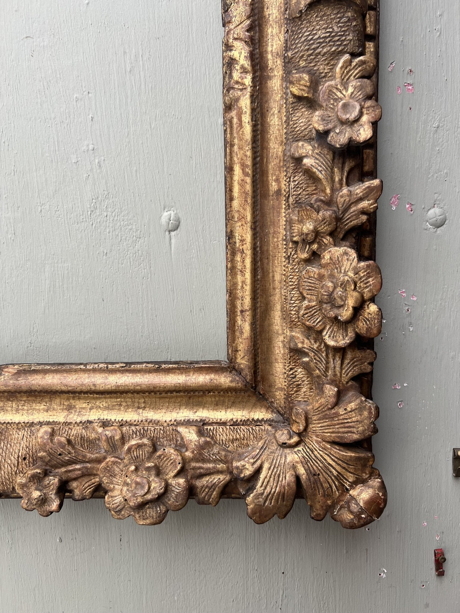 Louis XIV Gilded Wooden Frame, 17th Century-photo-2