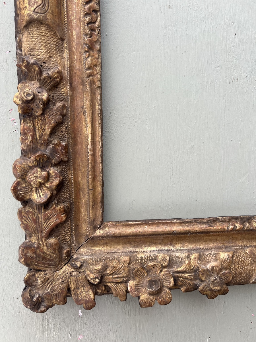 Louis XIV Gilded Wooden Frame, 17th Century-photo-4