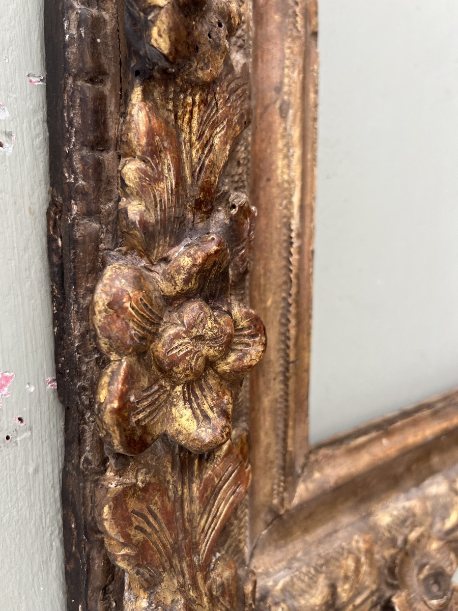 Louis XIV Gilded Wooden Frame, 17th Century-photo-5
