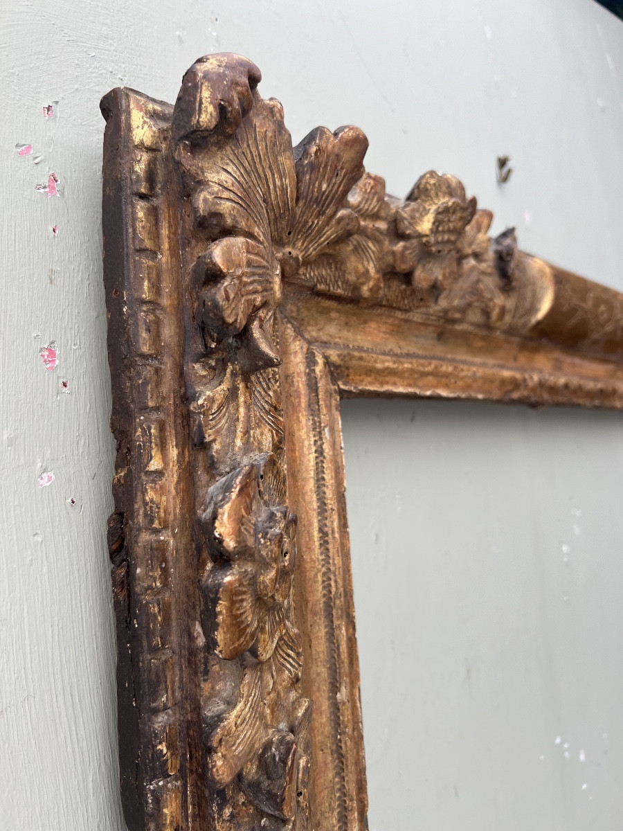 Louis XIV Gilded Wooden Frame, 17th Century-photo-7
