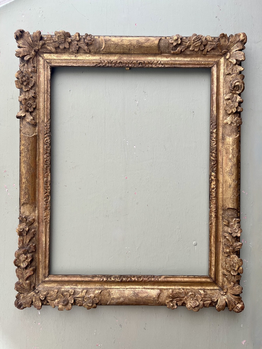 Louis XIV Gilded Wooden Frame, 17th Century