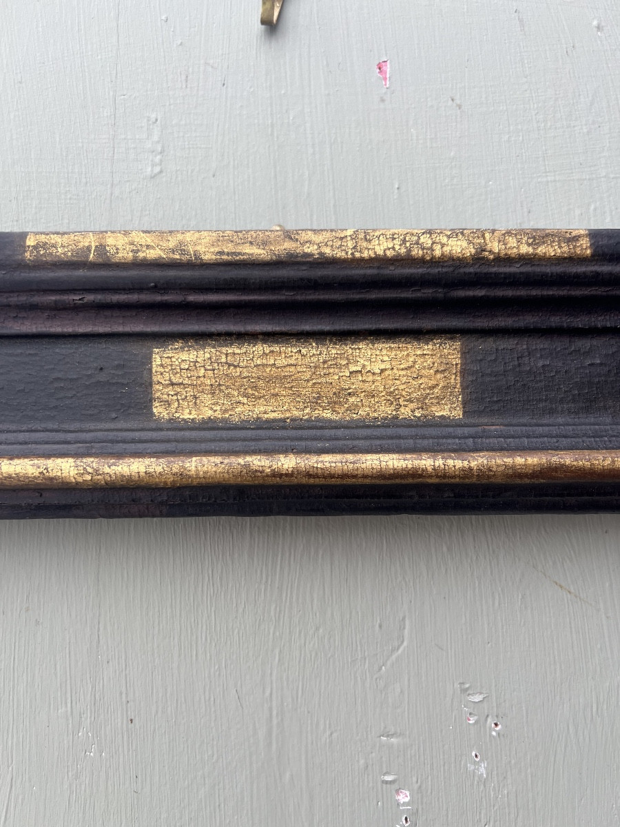 Gilded And Lacquered Wooden Frame, Spain, 17th Century-photo-3