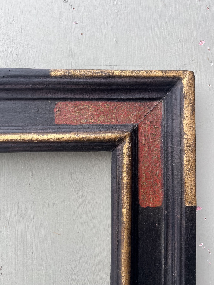 Gilded And Lacquered Wooden Frame, Spain, 17th Century-photo-4