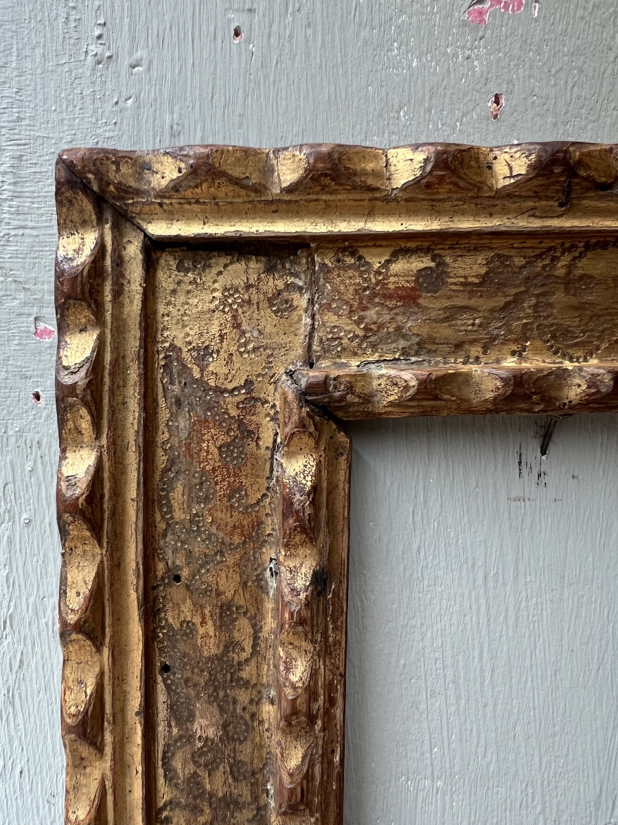 Cadre en bois doré Italie 16ème siècle-photo-2