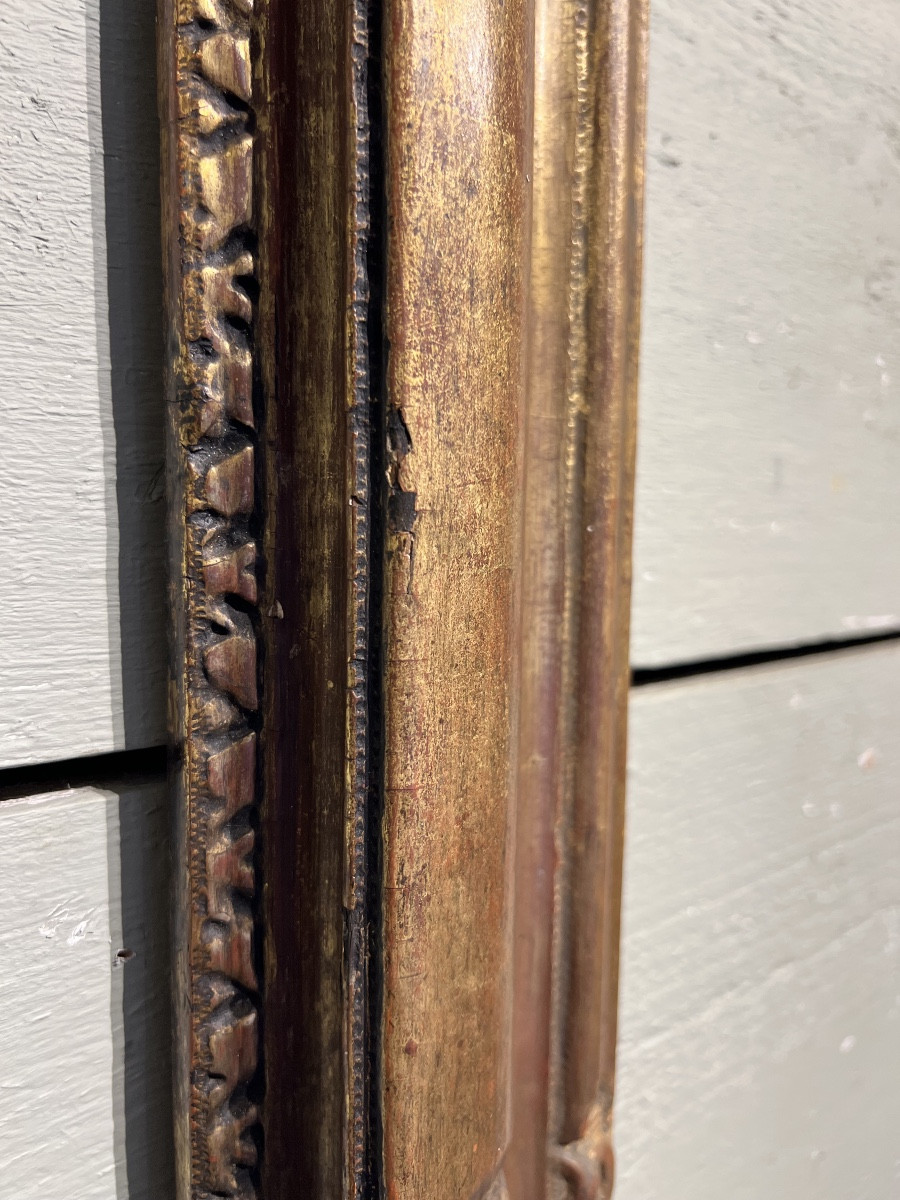 Cadre en bois doré Louis XIV 17ème siècle-photo-6